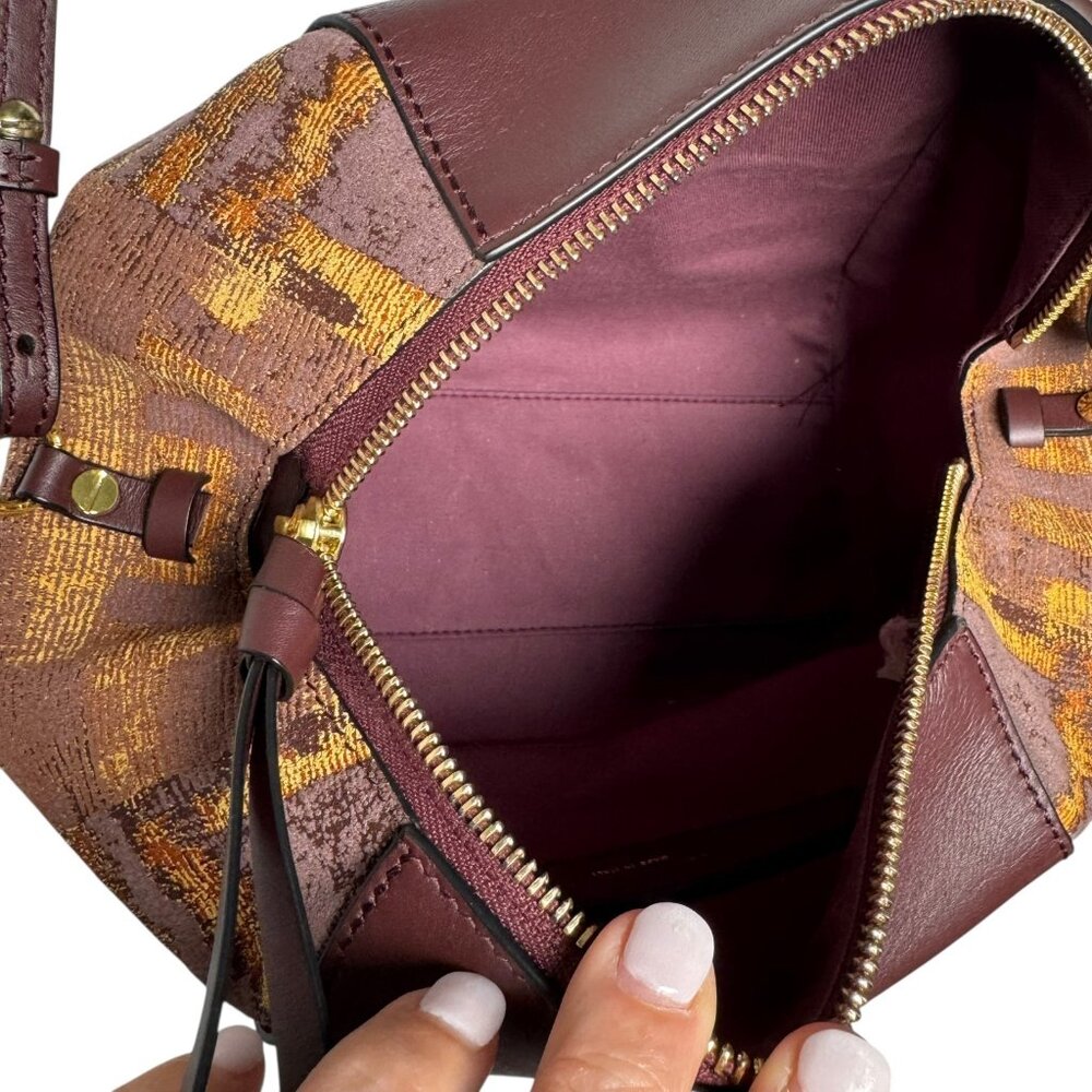 Ulla Johnson Imogen Soft TriColor Mix Leather large Clutch Crossbody handbag - Picture 6 of 11